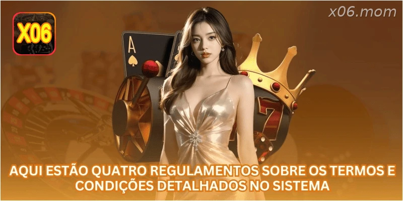 Aqui estão quatro regulamentos sobre os termos e condições detalhados no sistema.